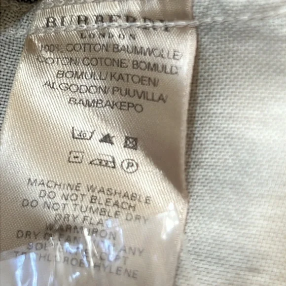New! Burberry London Men’s large sage green nova check tie dye toned shirt.